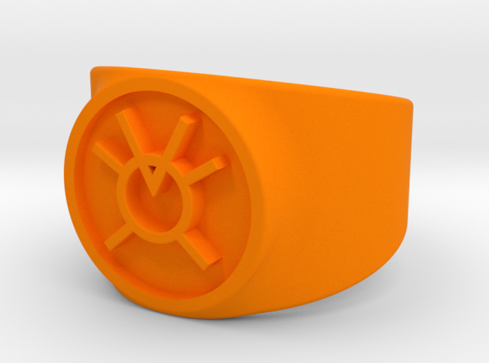GL - Orange Lantern (Greed) Comic Style 3d printed Orange Plastic