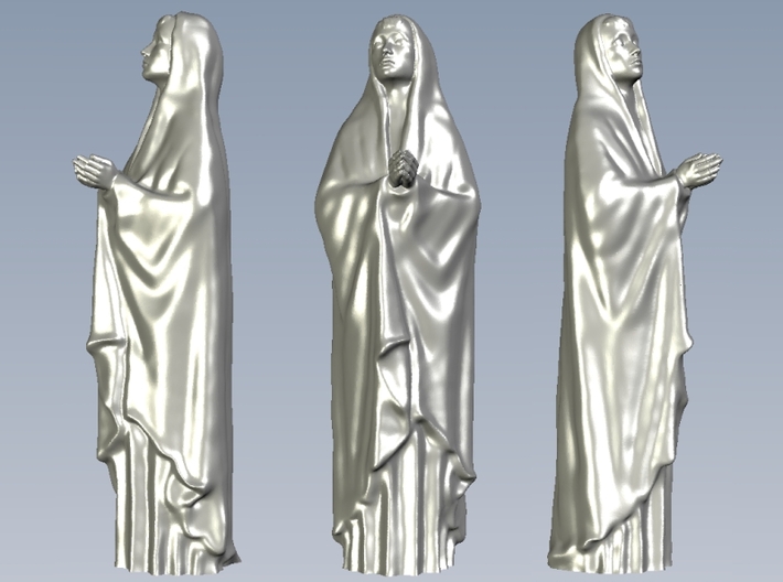 1/35 scale female with long cloak praying figure 3d printed 