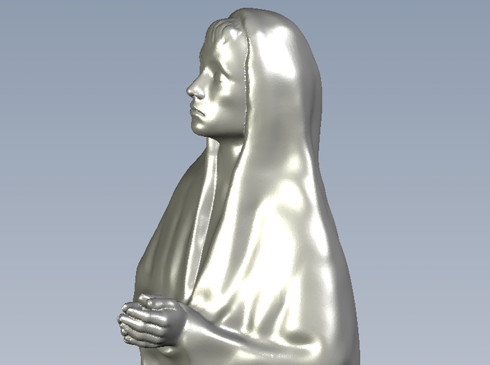 1/35 scale female with long cloak praying figure 3d printed 