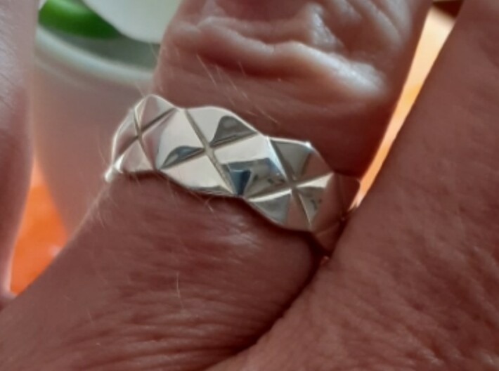 Quilted Ring 3d printed 