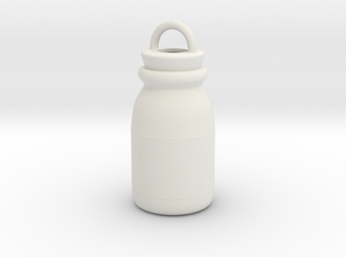 Milk Glass Bottle Keychain 3d printed