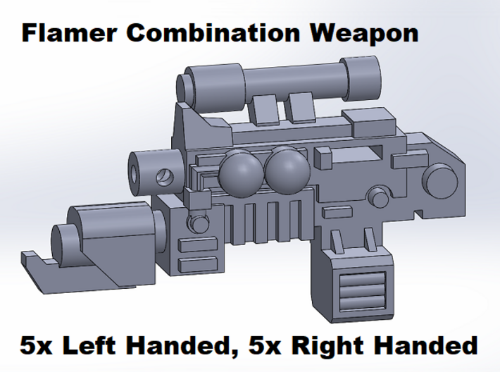 10x Flame Combination Weapons, Left and Right Hand 3d printed 