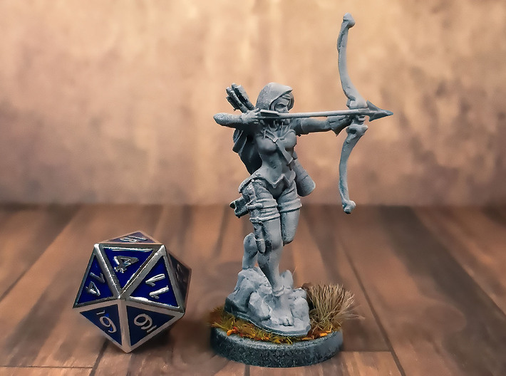 Panther Scout - Female Elf Archer - D&amp;D 3d printed