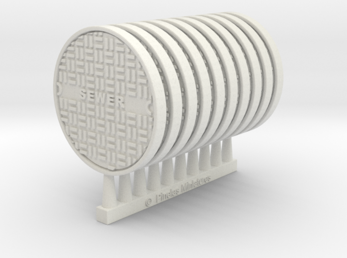 Manhole Cover NY Ver02. 1:64 Scale S 3d printed