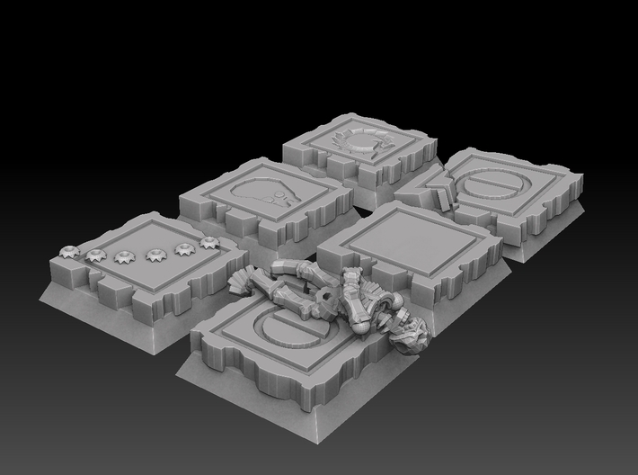 28mm bases: Stone Square 3d printed