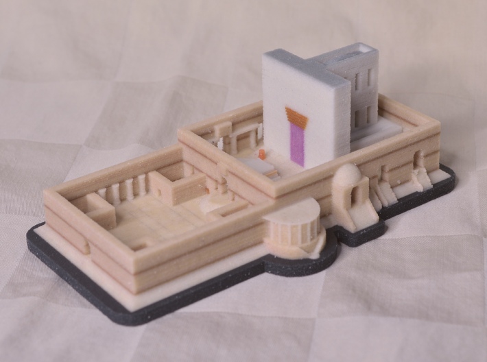 Second Temple 4A in Full Color Sandstone 3d printed NE view