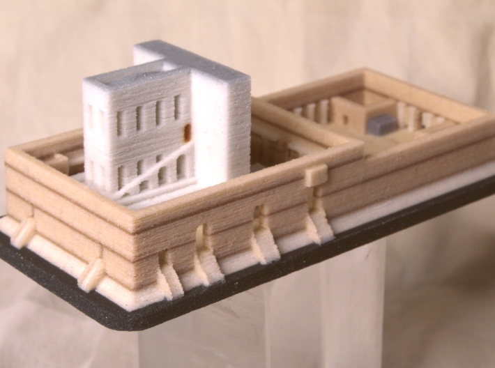 Second Temple 4A in Full Color Sandstone 3d printed SW view