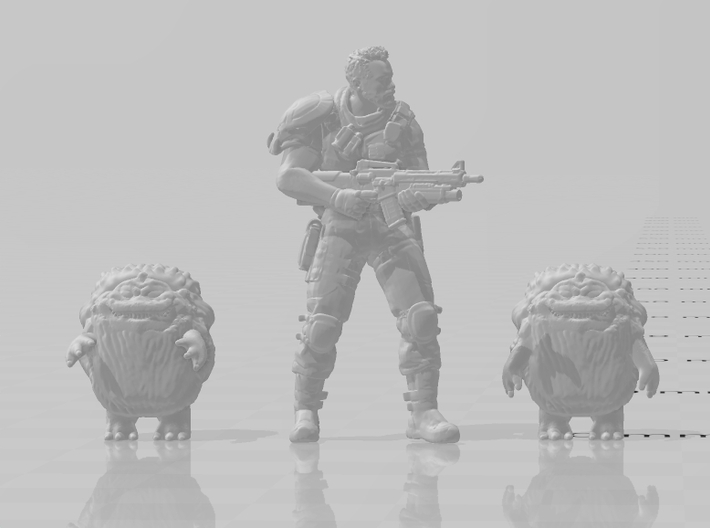 Critters 6 miniatures set scifi fantasy game model 3d printed 
