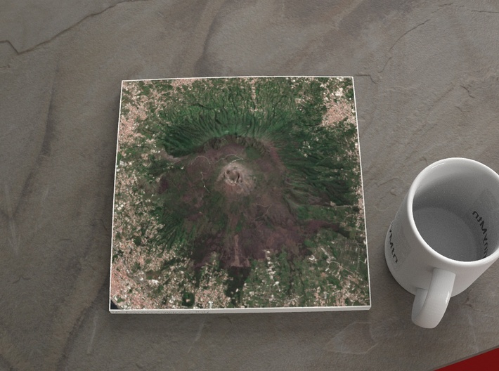 Mt. Vesuvius, Italy, 1:50000 3d printed