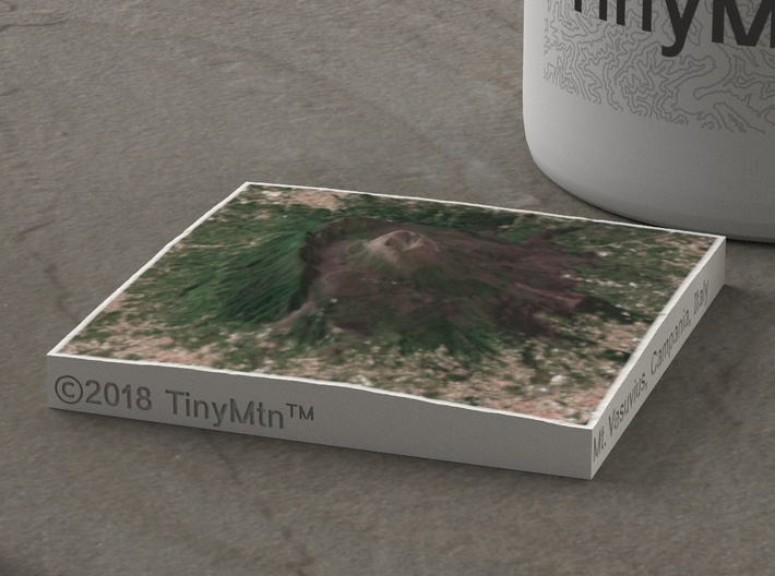 Mt. Vesuvius, Italy, 1:150000 3d printed 