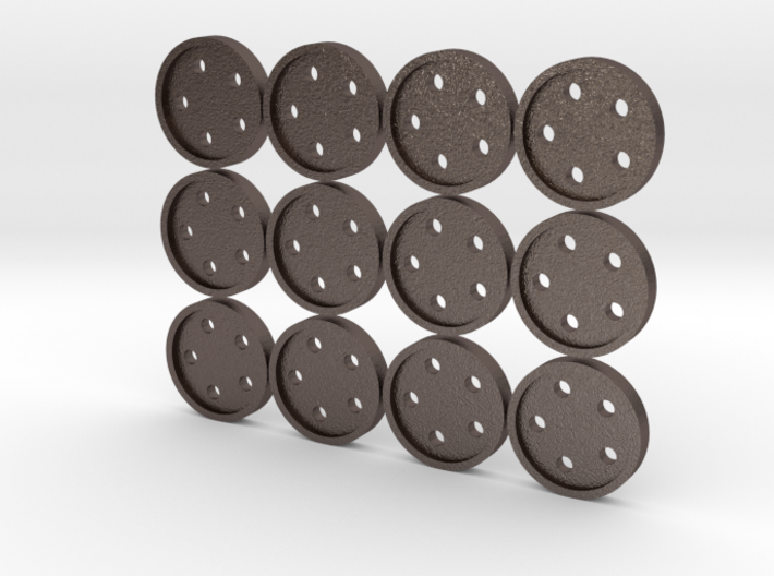 5/8&quot; five-holed buttons (dozen) 3d printed