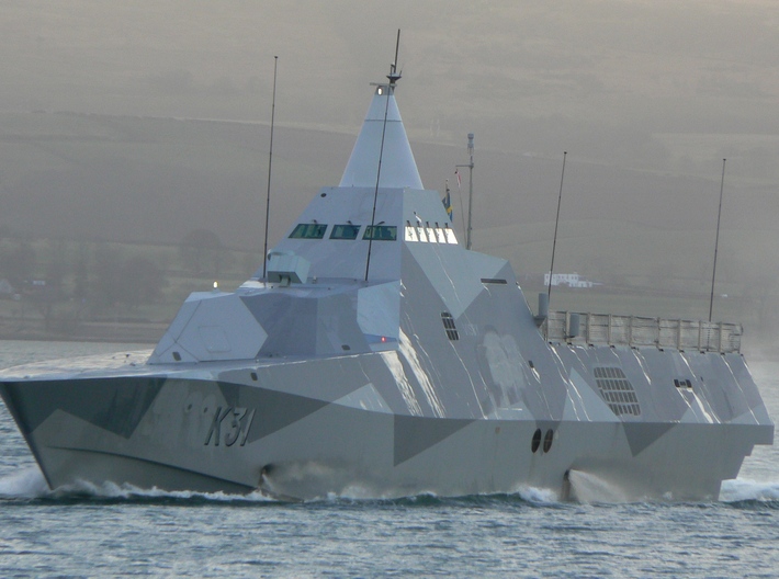 Nameplate HMS Visby K31 3d printed Visby-class corvette HMS Visby K31.