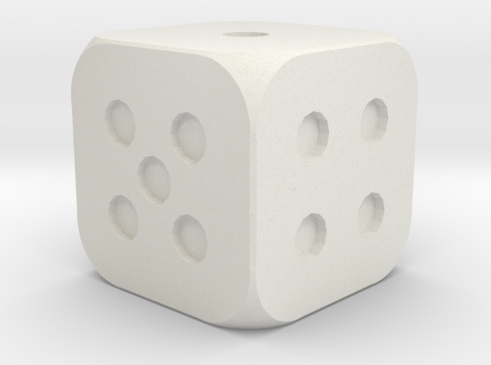 1cm balanced 6 sided dice (d6) 3d printed