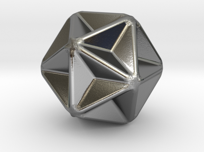 Great Dodecahedron - 10mm - Rounded V2 3d printed