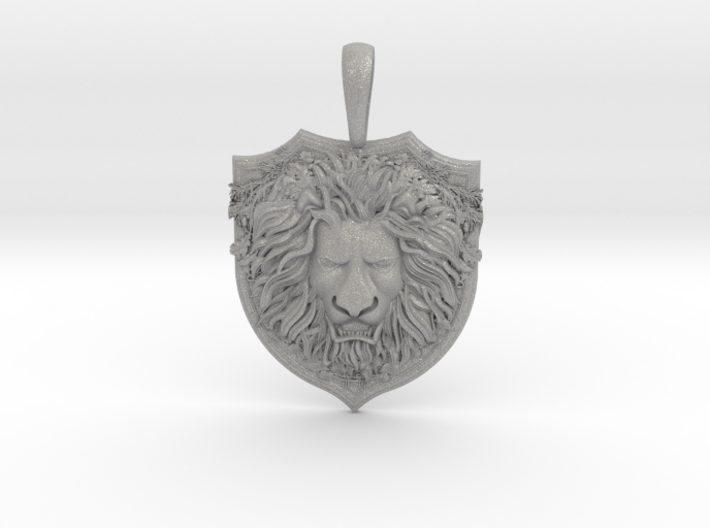 Brave Lion Pendant Jewelry Necklace 3d printed