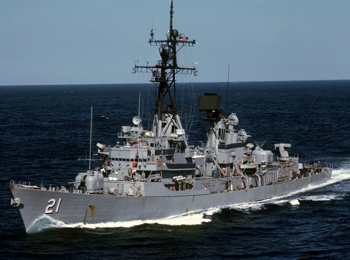 Nameplate USS Cochrane DDG-21 3d printed Charles F. Adams-class guided missile destroyer USS Cochrane DDG-21.