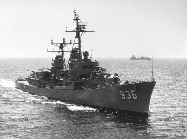 Nameplate USS Decatur DD-936 3d printed Forrest Sherman-class destroyer USS Decatur DD-936.