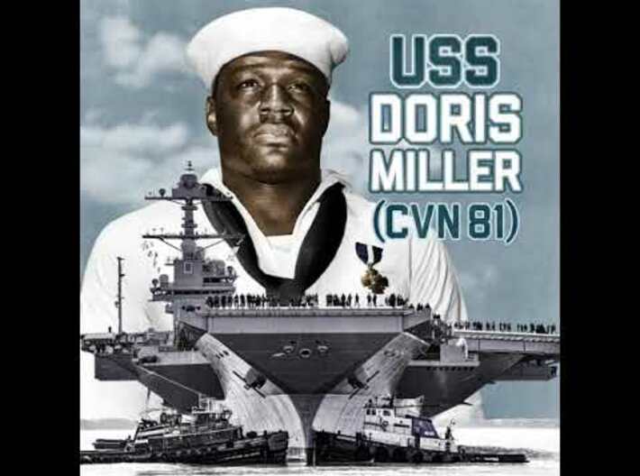 Nameplate USS Doris Miller CVN-81 (10 cm) 3d printed Gerald R. Ford-class aircraft carrier USS Doris Miller CVN-81.