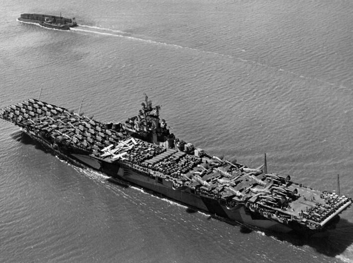 Nameplate USS Intrepid CV-11 3d printed Essex-class aircraft carrier USS Intrepid CV-11.