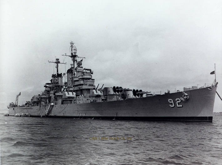 Nameplate  USS Little Rock CL-92 3d printed Cleveland-class light cruiser USS Little Rock CL-92.