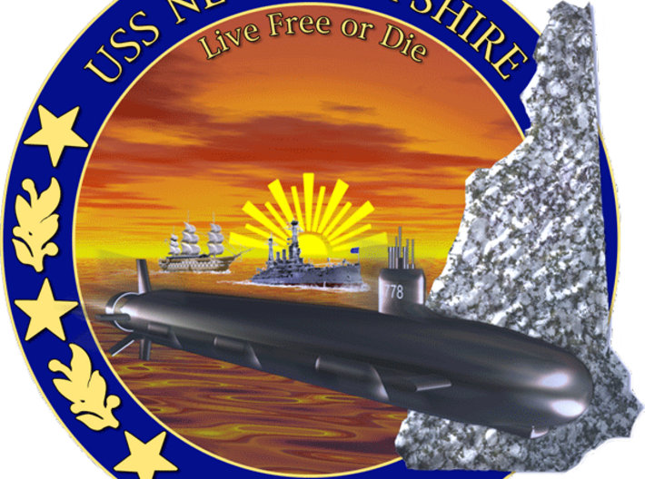 Nameplate USS New Hampshire SSN-778 (10 cm) 3d printed 