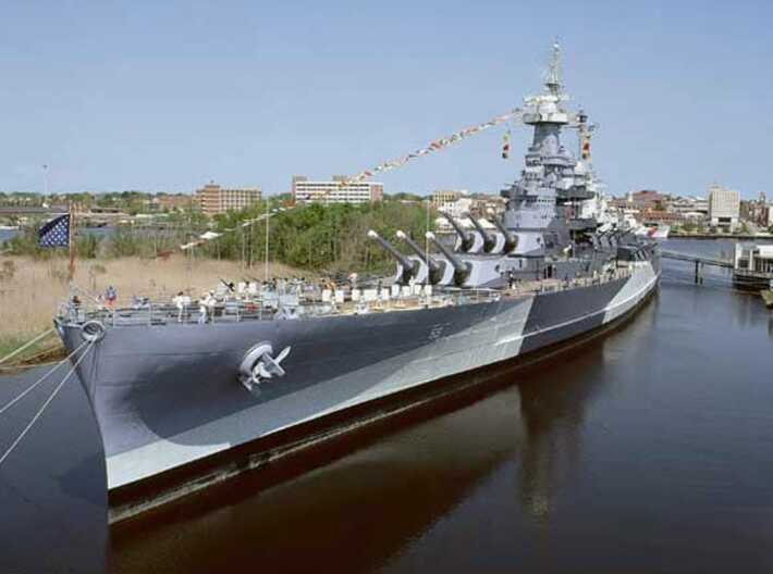 Nameplate USS North Carolina BB-55 (10 cm) 3d printed North Carolina-class battleship USS North Carolina BB-55.