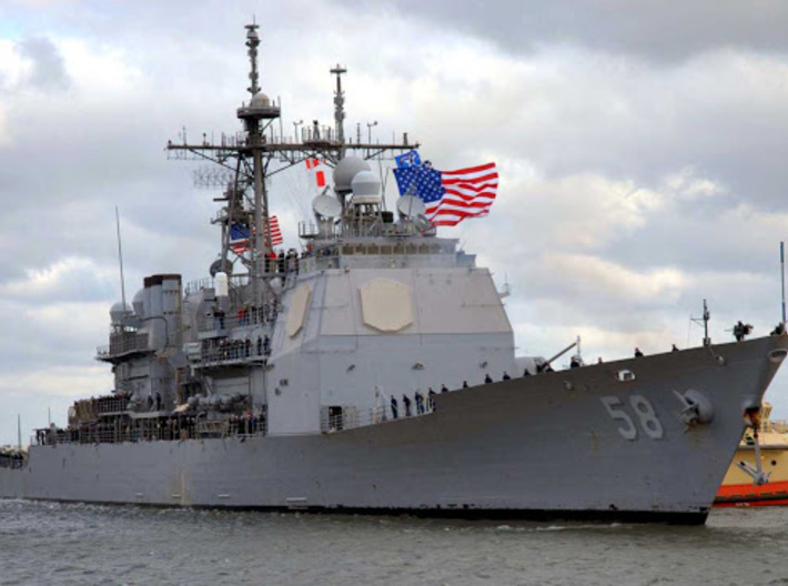 Nameplate USS Philippine Sea CG-58 3d printed Ticonderoga-class guided missile cruiser USS Philippine Sea CG-58.
