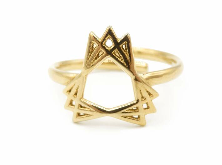 Sacred Creation Ring 3d printed Sacred Creation Ring - Brass
