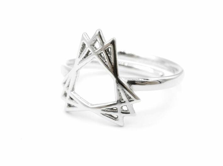 Sacred Creation Ring 3d printed Sacred Creation Ring - Sterling Silver