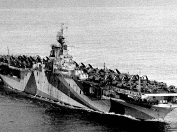 Nameplate USS Ticonderoga CV-14 3d printed Essex-class aircraft carrier USS Ticonderoga CV-14.