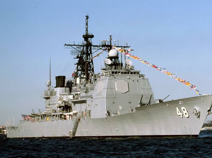 Nameplate USS Yorktown CG-48 3d printed Ticonderoga-class guided missile cruiser USS Yorktown CG-48.