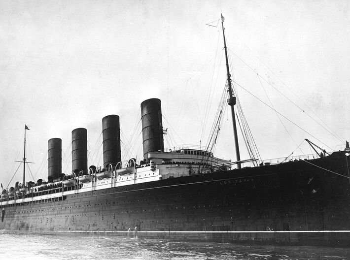 Nameplate RMS Lusitania 3d printed Ocean liner RMS Lusitania.