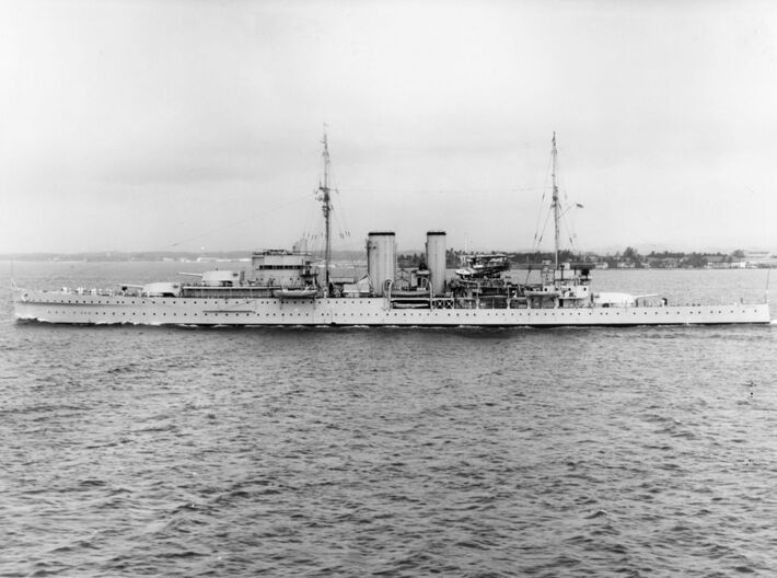 Nameplate HMS Exeter 3d printed York-class heavy cruiser HMS Exeter.