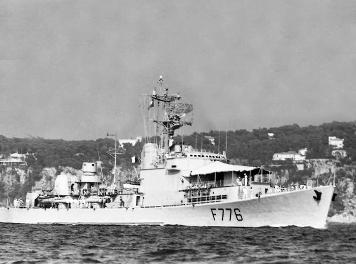Nameplate L'Alsacien 3d printed Le Normand-class frigate L'Alsacien.