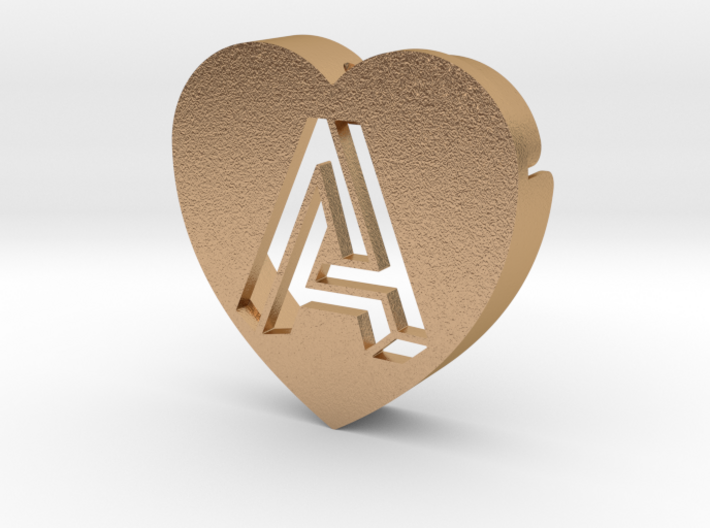 Heart shape DuoLetters print A 3d printed Heart shape DuoLetters print A
