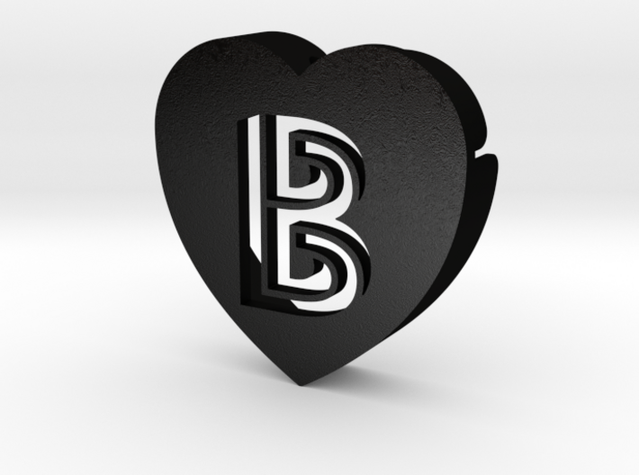 Heart shape DuoLetters print B 3d printed