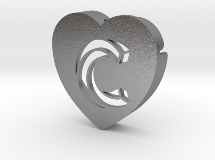 Heart shape DuoLetters print C 3d printed