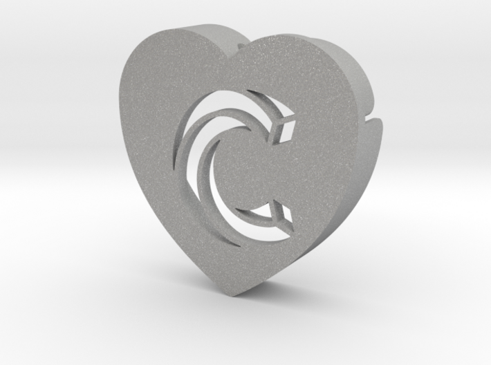 Heart shape DuoLetters print C 3d printed