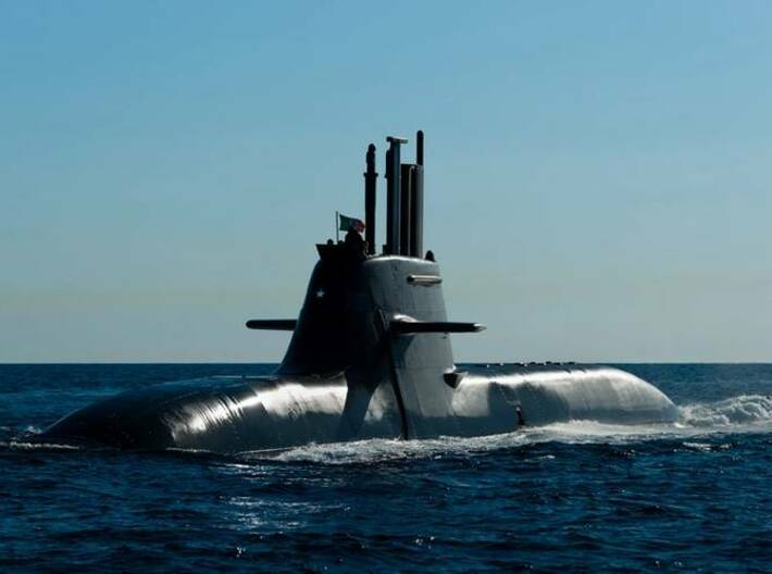 Nameplate Pietro Venuti 3d printed Todaro-class submarine Pietro Venuti.