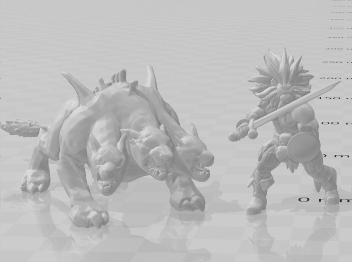 Red Earth Leo miniature model fantasy game DnD rpg 3d printed 