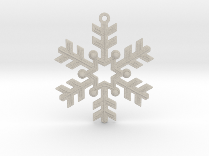 6-pointed Snowflake Ornament 3d printed