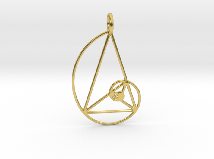 Golden Ratio Triangle Spiral 3d printed