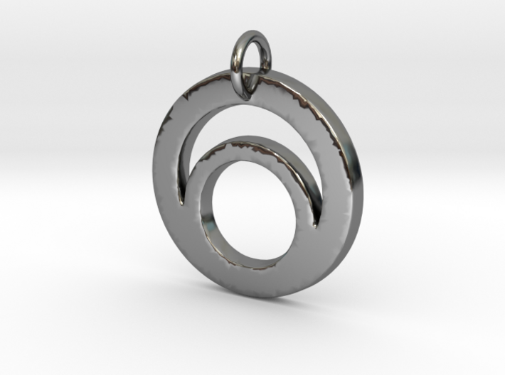 Circles Pendant- Makom Jewelry 3d printed