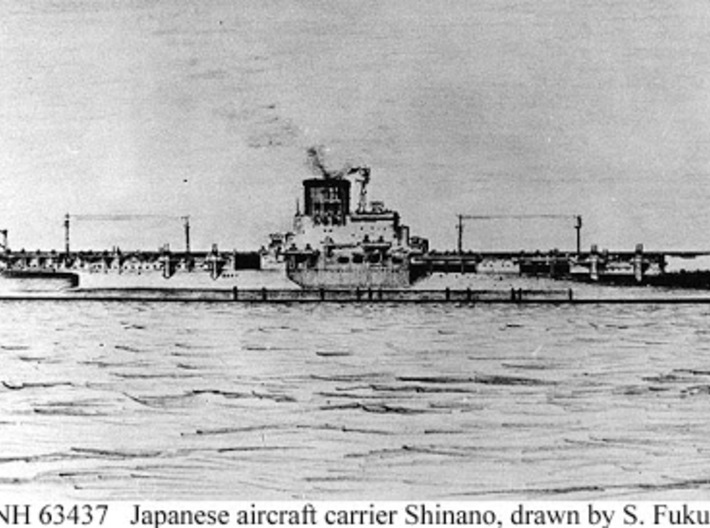 Nameplate Shinano 信濃 3d printed Aircraft carrier Shinano.