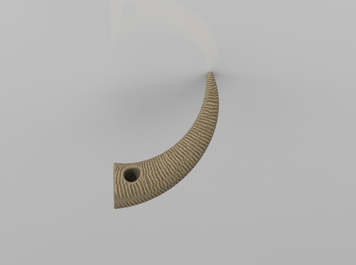Bull horn | jewelry pendant  3d printed 