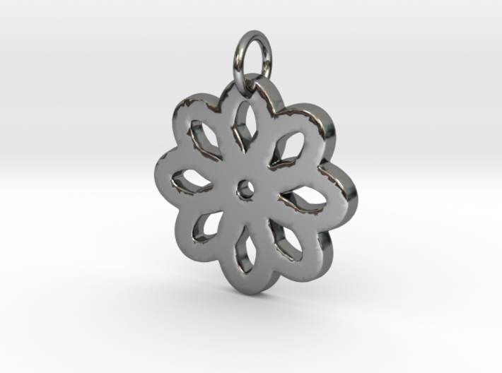 Minimalist flower- Makom Jewelry 3d printed