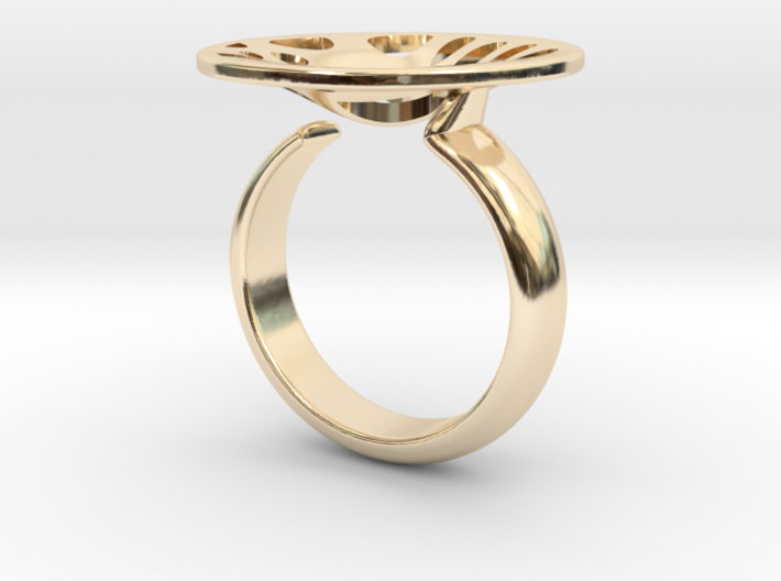 Lace Circle Ring (Silver or Gold plated) 3d printed