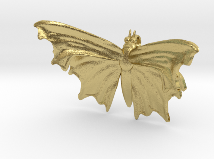 Comma Butterfly pendant - Nymphalidae C-album 3d printed 