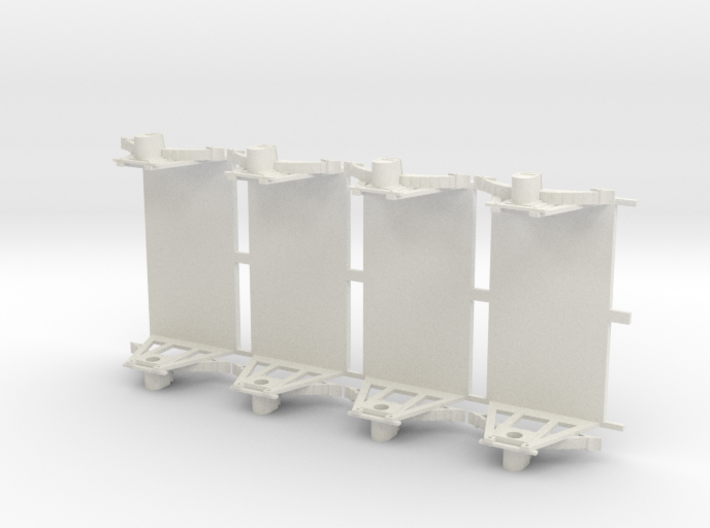 LNWR W irons for two timber trucks 3d printed