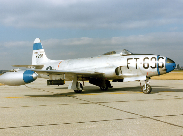 Nameplate F-80C Shooting Star 3d printed Photo: US Air Force.